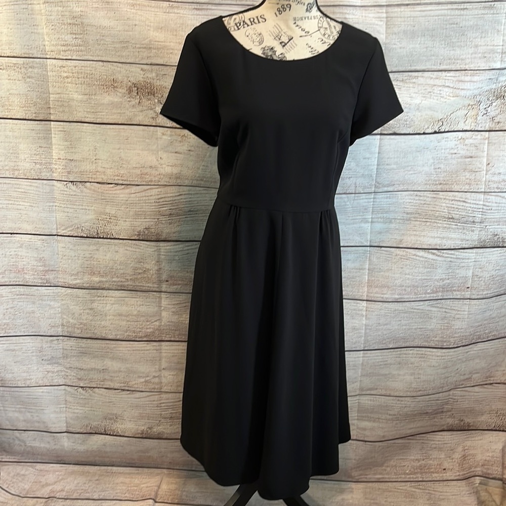 Pendleton Black Short-Sleeve Fit-and-Flare Dress